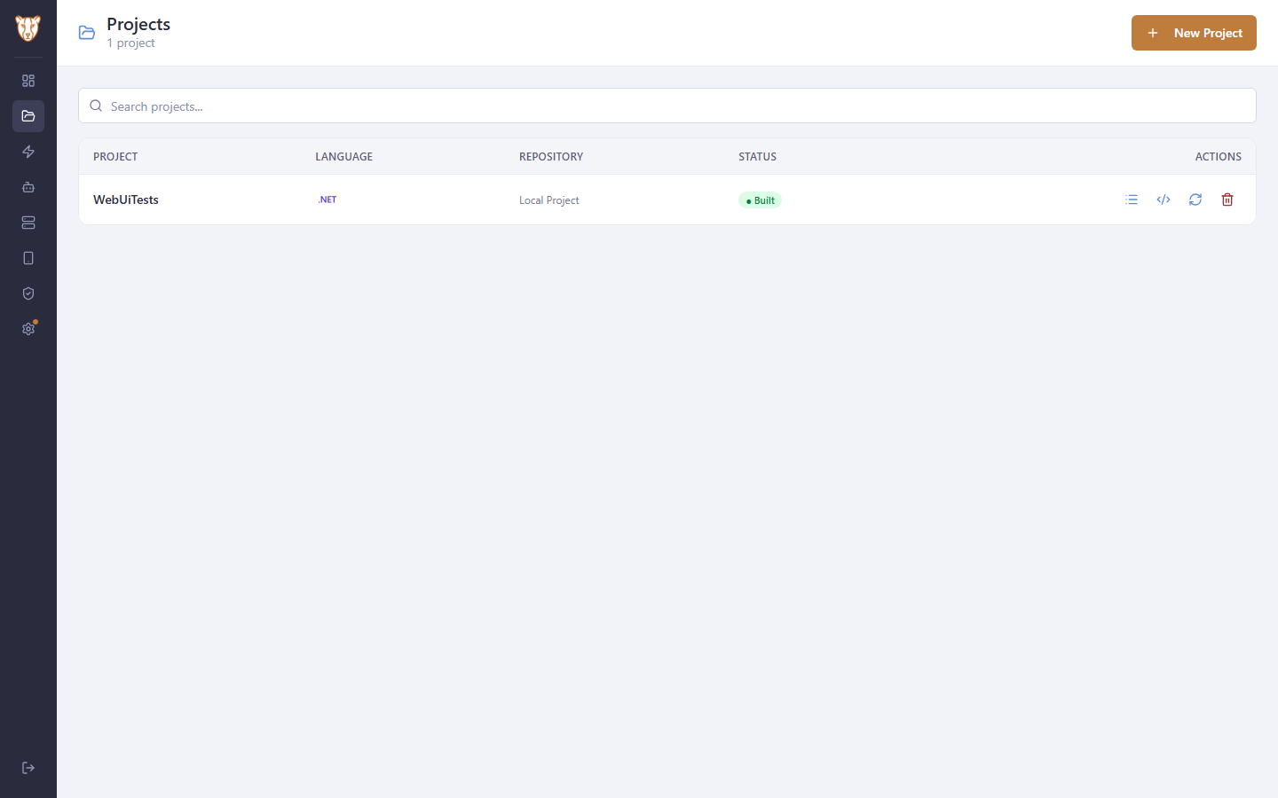 Open the project’s scenarios